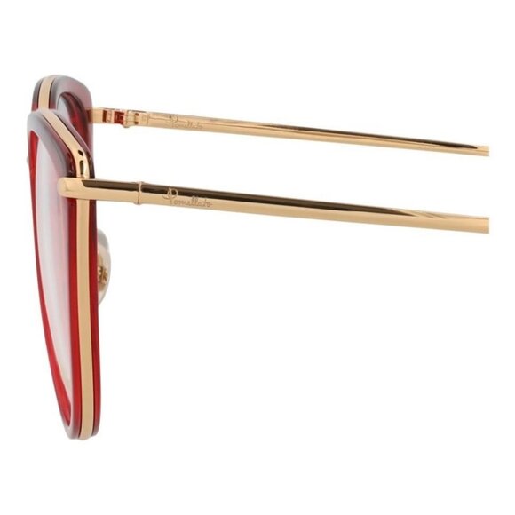 Pomellato Womens Cat Eye Red Gold Transparent Fashion Designer Eyewear - Picture 4 of 4